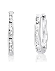 14k WHITE GOLD WOMENS EARRING LE-4236 DIAMOND 0.33CT TW