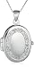 Silver Oval Cubic Zirconia Locket Pendant + Curb Chain (Adjustable) 18