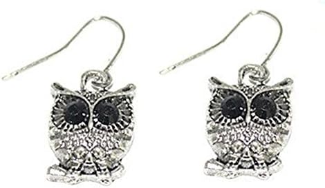 Caetle(TM) Vintage Bronze Owl Earrings