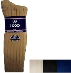 Izod Men's Micro 10X2 Rib Socks, Single Pair
