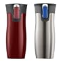 Double Wall Vacuum Insulated Travel Mugs *(2 Pack ROSE RED and Stainless)*