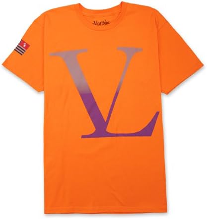 Vampire Life Men's Logo Gradient Tee (Neon Orange, XL)