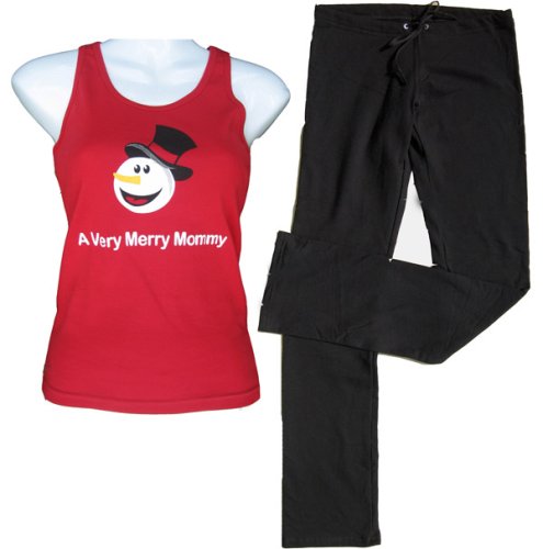A Very Merry MOMMY Christmas Holiday Tank & Pant Outfit - Great Holiday Gift for Mom!
