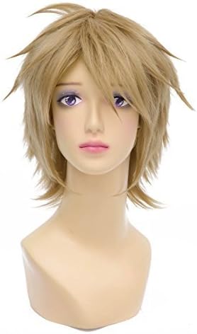 Playcosland Beautiful Yukina Kou Party and Anime Cosplay Costume Short Wig Blond