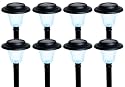 Westinghouse 401018-08 Bristol Solar-Powered Landscape Lights, Black, Set of 8