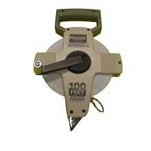 Keson NR10100 Nylon Coated Steel Blade 100-Foot Measuring Tape In Tenths With Extra Dead Foot And Ring End