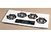 Kitchen & Housewares : Frigidaire FGC36C4AW 36" Open Burner Gas Cooktop with 4 Conventional Burners & Electronic Pilotless Ignition: White