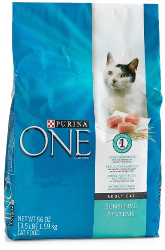 Purina One Cat Food Sensitive System, 3.5-Pound Bags (Pack of 6)