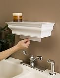 White Traditional Wall Healthy Shelf Designer Towel Dispenser