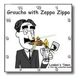 Londons Times Famous People Places Books Cartoons - Grocho Marx with Zeppo Zippo - Wall Clocks