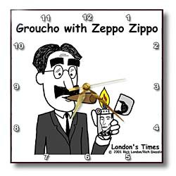 Grocho Marx with Zeppo Zippo - 10x10 Wall Clock