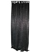 2 Black Textured Silk Sari Drapes Curtains 108"