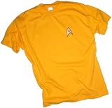 Star Trek USS Enterprise Officer Captain James T Kirk Uniform T-Shirt M