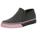 Duffs Womens Dudette Sneaker,White/Black/Pink,7 M