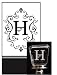 Gift Set of 30 Monogram Paper Guest Towels and 1 Monogram Glass Winestopper - H