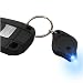 10 X LED MINI MICRO BLACK KEYCHAIN KEY RING SUPER FLASH BRIGHT FLASHLIGHT WHITE LIGHT