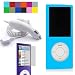 (4 in 1 combo Many color available)New Ipod Nano 4 Silicone Skin Case Cover (open Click Wheel) with Screen Protector for the New Apple iPod Nano Nano-Chromatic 4th Generation 8gb 16gb (Ipod Nano mp3 player not included) + Car Charger for new ipod nano + BONUS Widsom*Courage Neckstrap Image
