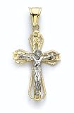 14K TWO LAYERS BIG CROSS - GH14445
