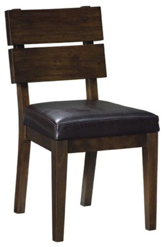 Mino Side Chair Brown Vinyl Chocolate