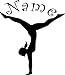 Gymnast- Personalized w/Name- Girls Vinyl Wall Decal 22