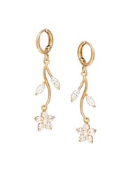 Jewelry: Romantic Time Vine of Love 18k Rose Gold Plated Blossom Long Dangle Earrings - Romantic time