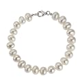 Zeeme Perles 380260005 - Pulsera de mujer de plata con perla cultivada de agua dulce, 19 cm