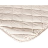 Waterproof Crib Flat Mattress Pad by QuickZip - 100% Natural Cotton - Luxuriously Soft! Pairs Perfectly with QuickZip Crib Zip-On Sheets