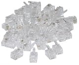 RJ22 4P/4C Connectors for Flat Cable (50 Pcs Per Bag)