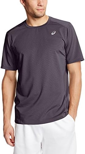 Asics Men's All Sport Stripe Short Sleeve Top, Steel, Large