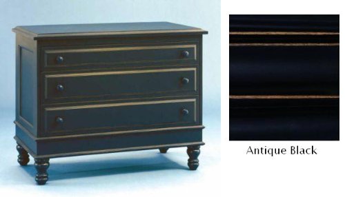 Alligator Enterprises 12021MAB Monterey Three Drawer Dresser in Antique Black