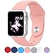 top4cus Apple Watch Band 38mm Soft Silicone Replacement Sport Strap iWatch Band for Apple Watch 38mm Model - Small/Medium - Vintage Rose