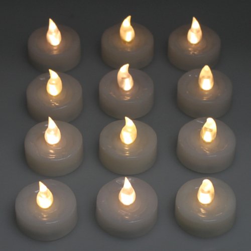 100 Warm White Tea Light Candles Wedding Party Flameless Candle Light