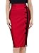 Missmay Women's Vintage Navy Style Split Side Wiggle Pencil Skirt