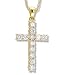 1 Carat Diamond-Gold Cross Pendant in 14k Yellow Gold