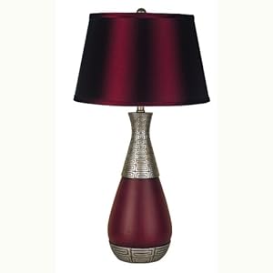 ORE International 29.5" Burgundy Classic Table Lamp