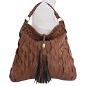 Layered Leaf Faux Leather Tassel Handbag