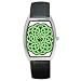Barrel Style Metal Watch of Green Ornate Celtic Knot (Irish Jewelry, Pendant, Ring, Necklace)