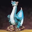 Aqua Dragon Figurine - Cold Cast Resin - 4'' Height
