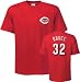Jay Bruce Majestic Name and Number Red Cincinnati Reds T-Shirt - Medium