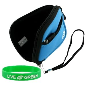 Neoprene Sleeve (Smurf Blue) Case for Canon PowerShot SD1200IS Digital Camera Light Gray