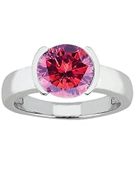 2.20 Ct Round Pink VS2/SI1 Diamond 18K White Gold Ring