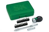 SK 73676 21 Piece Stubby Ratcheting Screwdriver Set