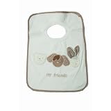 Baby Unisex My Friends Design Embroidered Pop Over Bib