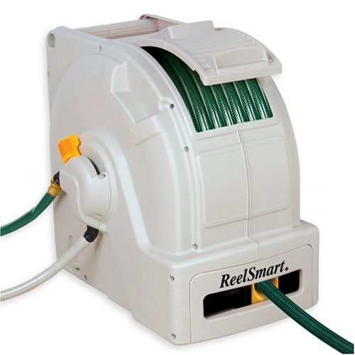 Tools: No Crank Classic 100' Water Powered Retractable Garden Hose Reel #RS10001