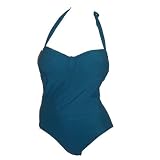 Calvin Klein Halter Tank Swimsuit 56302D6 8 Baltic