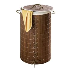 WENKO 17771100 W�schetruhe Bamboo - mit herausnehmbarem Baumwollw�schesack, 55 Liter, � 35 x 60 cm