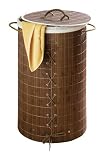 WENKO 17771100 W�schetruhe Bamboo - mit herausnehmbarem Baumwollw�schesack, 55 Liter, � 35 x 60 cm