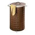 WENKO 17771100 W�schetruhe Bamboo - mit herausnehmbarem Baumwollw�schesack, 55 Liter, � 35 x 60 cm