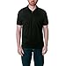 Hanes Cotton-Blend Jersey Men's Polo with Pocket_Black_2XL