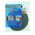 M-D Building Products 2253 High Density Foam Tape, 3/16-by-3/8-Inch by 17 Feet, Closed Cell, Gray